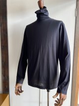 画像: サンスペル タートルネック 黒 Sunspel