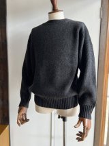 画像: コムアーチ ハンドフレーム クルーネックセーター チャコール4色ミックス Comm.arch. Hand Framed Crew Neck Sweater Dark.Mosaics