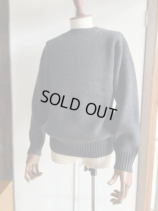 画像1: コムアーチ ハンドフレーム クルーネックセーター チャコール4色ミックス Comm.arch. Hand Framed Crew Neck Sweater Dark.Mosaics