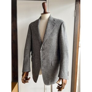 画像: ディーシーホワイト ヘリンボーンツイード ハッキングジャケット D.C. WHITE Herringbone Tweed Hacking Jacket