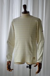 画像: カネル バスクシャツ ミッドシップ ヴィンテージリブ フランス製 Kanell industriel BASQUE SHIRT Midship Made in France VANILLE × LAIT