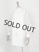 画像: ハバーサック リネンスタンドカラーシャツ チャイナデザイン 白 Haversack 