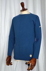 画像: カネル バスクシャツ ミッドシップ ヴィンテージリブ フランス製 Kanell industriel BASQUE SHIRT Midship Made in France WINTER OCEAN