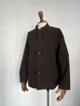 画像: ハバーサック コットンフランネルスタンドカラージャケット チャイナデザイン ブラウン Haversack 