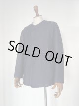 画像: ハバーサック アタイア ノーカラーツイードジャケット ネイビー Haversack Attire Jacket