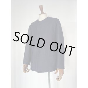 画像: ハバーサック アタイア ノーカラーツイードジャケット ネイビー Haversack Attire Jacket