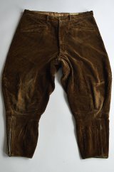 画像: 1930s〜40s ヴィンテージ ベル・ジャルディニエール ハンティングジョッパーズ  コーデュロイ Vintage Belle Jardiniere Hunting Jodhpurs Trousers Made in France