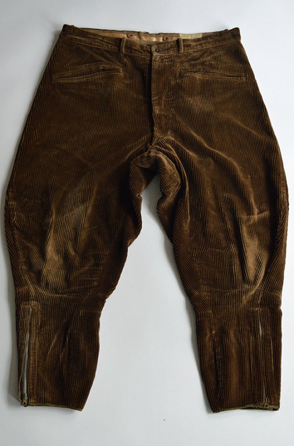 画像1: 1930s〜40s ヴィンテージ ベル・ジャルディニエール ハンティングジョッパーズ  コーデュロイ Vintage Belle Jardiniere Hunting Jodhpurs Trousers Made in France