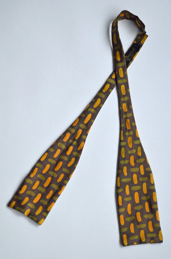 画像1: 1970'S〜1980'S シャルベ ボウタイ シルク Charvet Silk Bow Tie Made in France