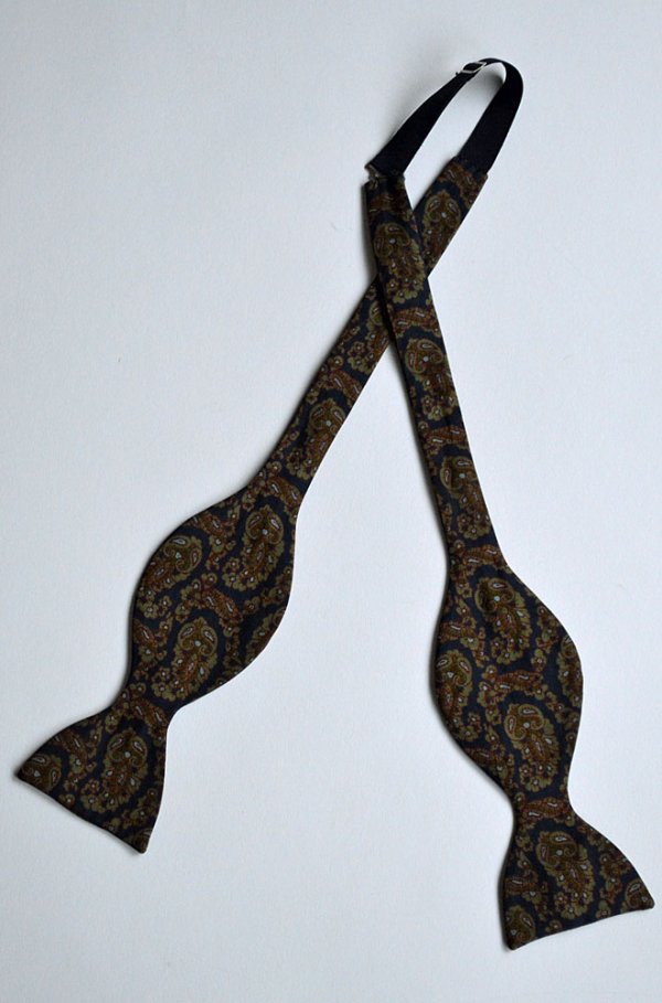 画像1: 1970'S〜1980'S ブールナ ボウタイ シルク Bournat Silk Bow Tie