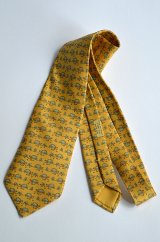 画像: 1970'S〜1980'S ヴィンテージエルメス シルクタイ イエローゴールド Vintage Hermes Silk Print Tie