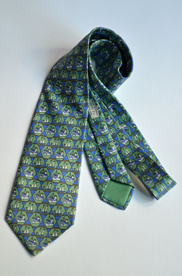 画像1: 1970'S〜1980'S ヴィンテージエルメス シルクタイ Vintage Hermes Silk Print Tie