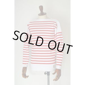 画像: カネル バスクシャツ ミッドシップ ヴィンテージリブ フランス製 Kanell industriel BASQUE SHIRT Midship Made in France  BLANC × ROUGE