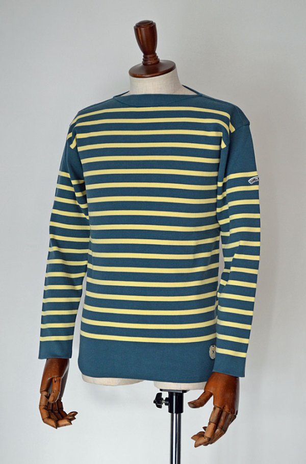 画像1: カネル バスクシャツ ミッドシップ ヴィンテージリブ フランス製 Kanell industriel BASQUE SHIRT Midship Made in France  AGATE × CANARI