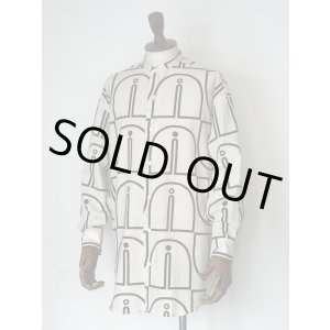 画像: ハバーサック アタイア スタンドカラーシャツ ウッドブロックプリント Haversack Attire