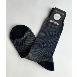 画像: パンセレラ ソックス バーズアイ ネイビー Pantherella Socks Navy Birdseye