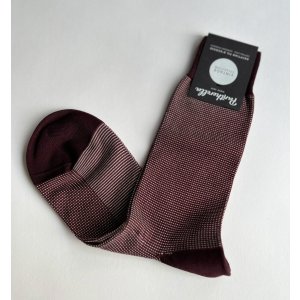 画像: パンセレラ ソックス バーズアイ ボルドー Pantherella Socks Bordeaux Birdseye