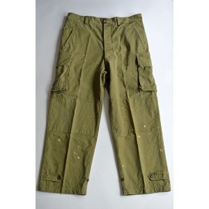 画像: 1950s フランス軍 M47カーゴパンツ 37 前期 平織り Vintage French Army M47