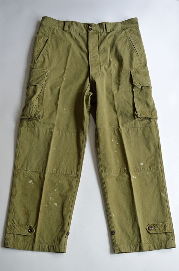 画像1: 1950s フランス軍 M47カーゴパンツ 37 前期 平織り Vintage French Army M47  