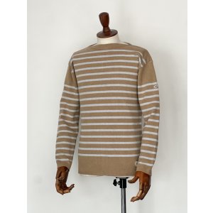 画像: カネル バスクシャツ ミッドシップ ヴィンテージリブ フランス製 Kanell industriel BASQUE SHIRT Midship Made in France CAMEL × GRAY