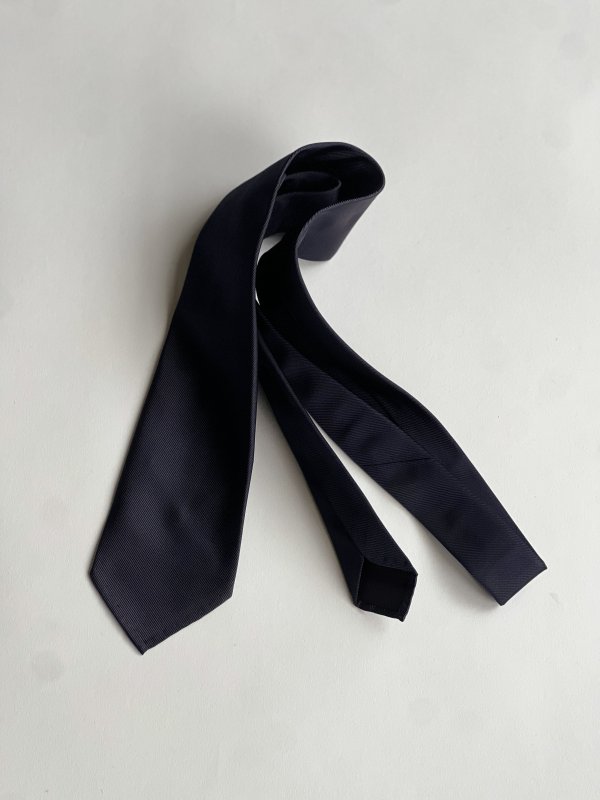 画像1: オリジナル セッテピエゲネクタイ ネイビー Original Sette Pieghe Tie Made in Italy Navy