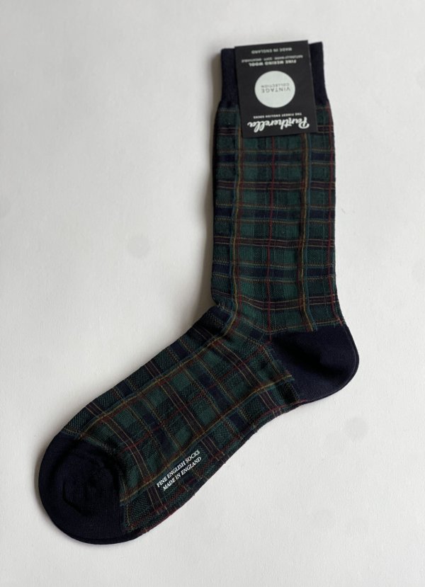 画像1: パンセレラ ソックス メリノウール タータンチェック Pantherella Socks Merino Wool Tartan Check